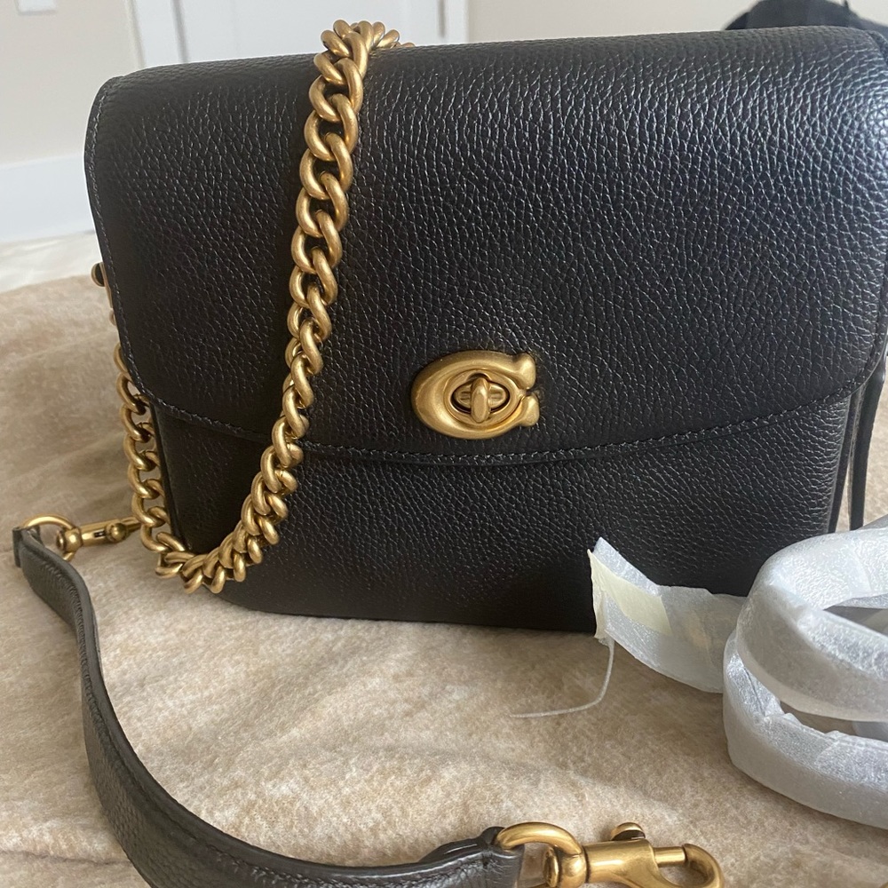 Black petite coach purse